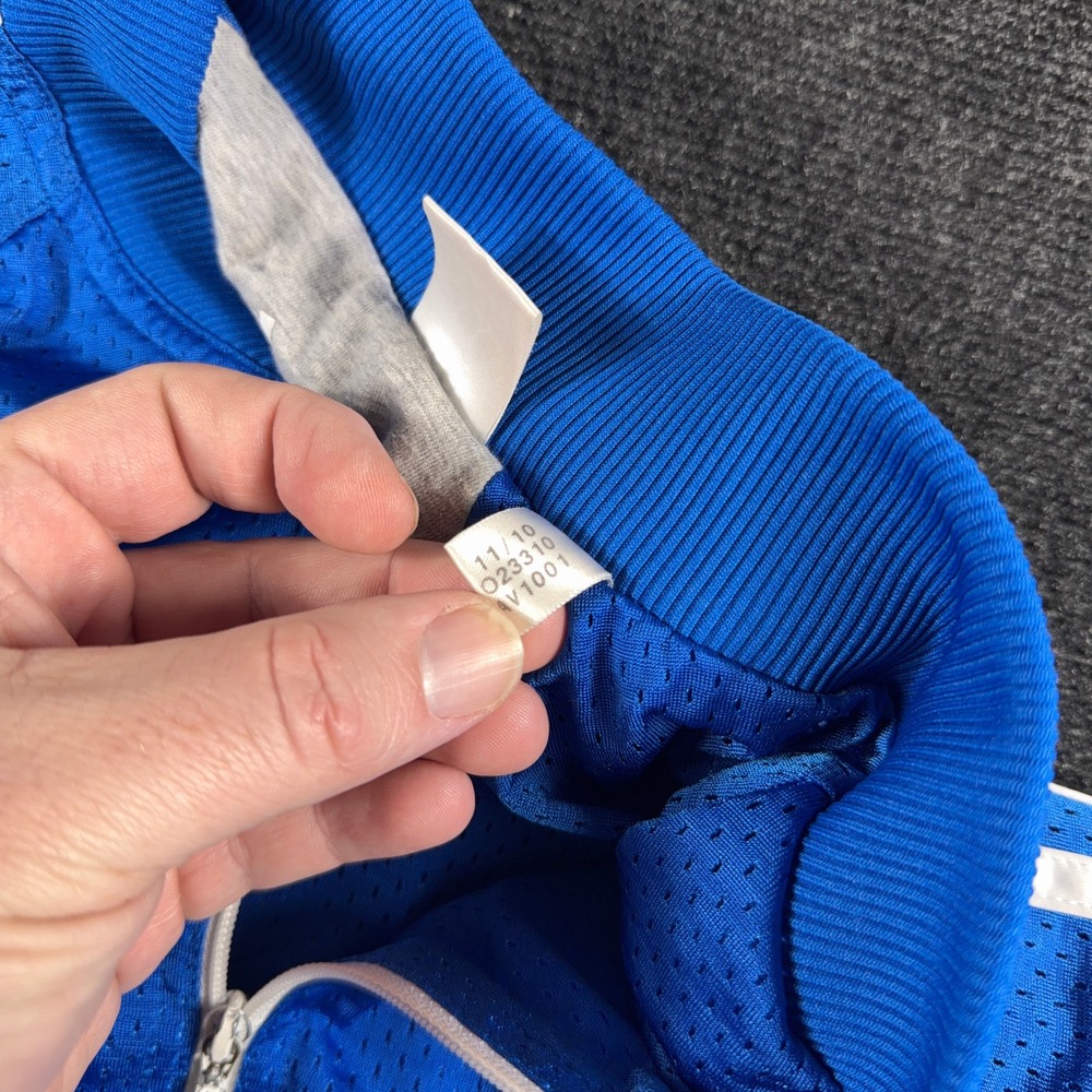 Adidas Climalite Mesh Track Jacket 3-Stripe Full Zip Sample Size M Blue Sample - Picture 5 of 10